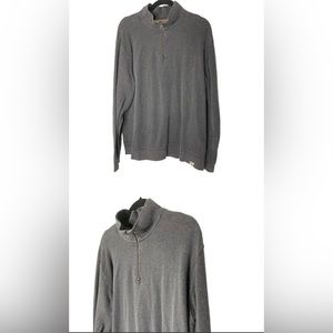Carhartt Gray 1/4 Zip Pullover Relaxed Fit Sweater